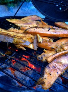 Grilled sweet potato fries